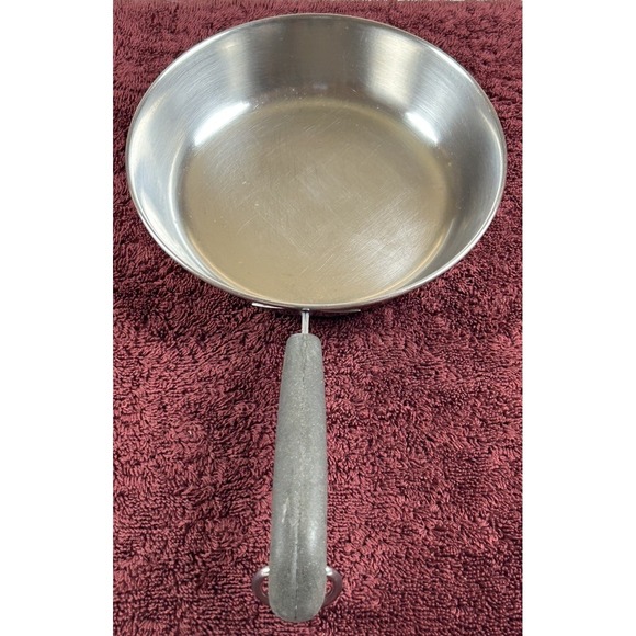 Vtg Revere Ware Copper Bottom Skillet Frying Pan with lid. Riverside CA 6 1/4" - Picture 2 of 16